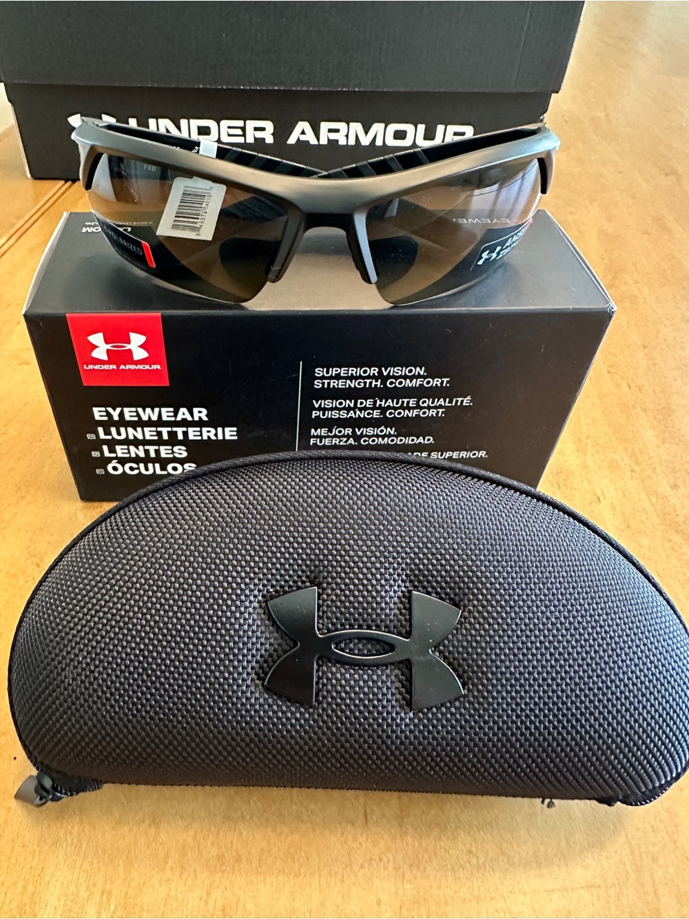 Under Armour Satin Black Frame and Storm grey polarized lenses